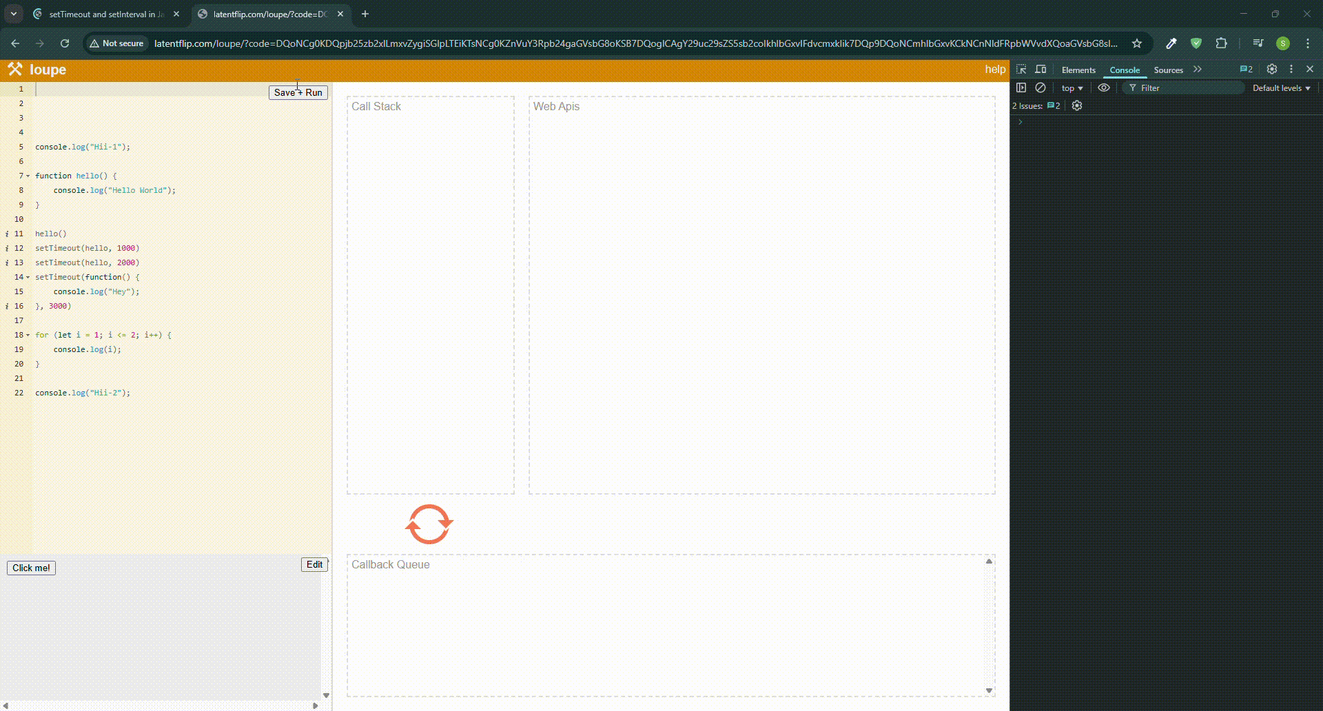 Event Loop Demo with Timers